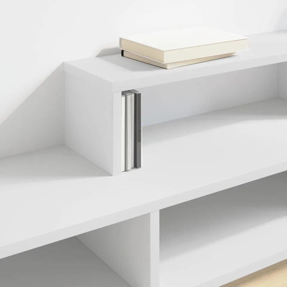 vidaXL TV-stand 150x25x28,5cm Bewerkt hout wit, foto 4