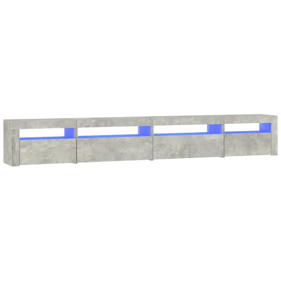 vidaXL Tv-meubel met LED-verlichting 270x35x40 cm betongrijs