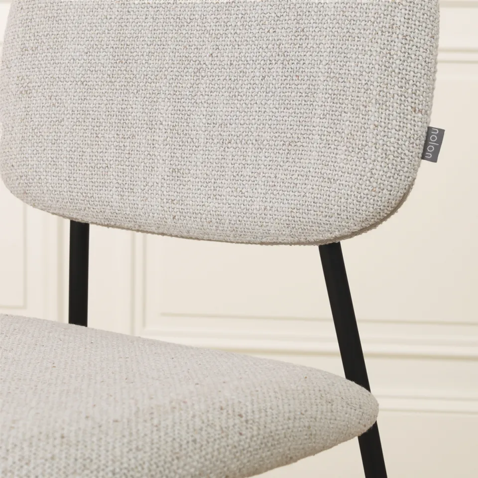 Nolon Jasmijn barkruk beige melange - zwart onderstel - 65 cm, foto 4