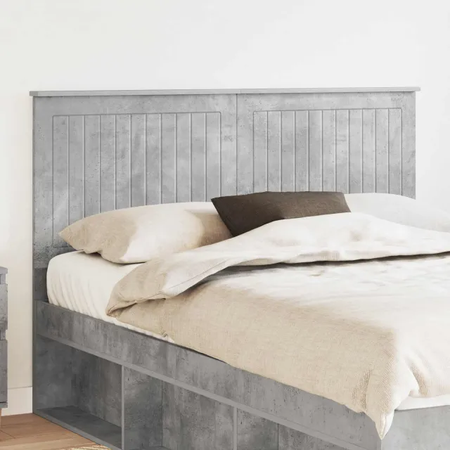 vidaXL Hoofdbord Beton Grijs Bewerkt hout