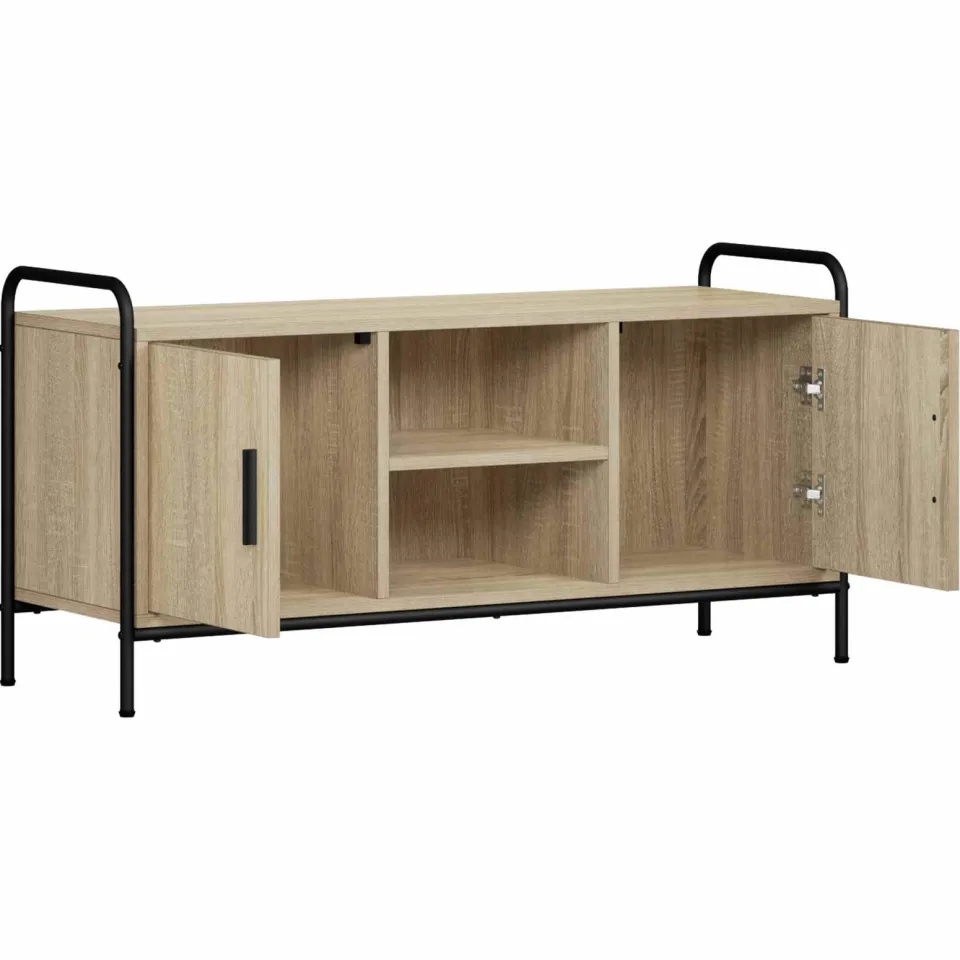 vidaXL Tv-meubel 99 x 33 x 50 cm Sonoma Eiken Bewerkt hout Bruin