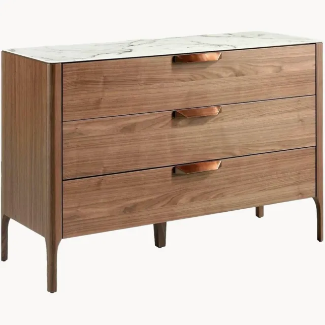 Angel Cerdá Dressoir Victor met marmerlook Bruin