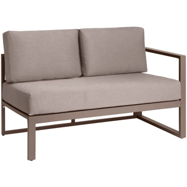 Vega Zitelement buitenbank Sereno rechts; 127x69.5x64 cm (BxDxH); taupe