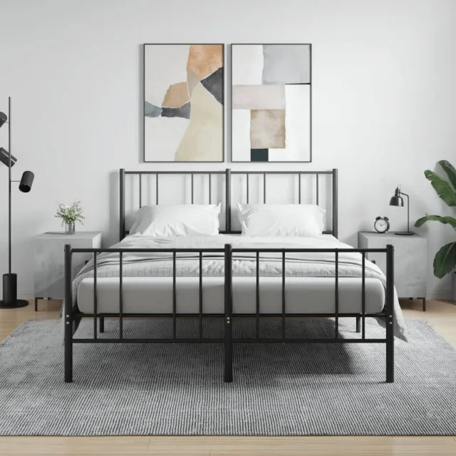 vidaXL Nachtkastjes 2 st 40x40x50 cm bewerkt hout betongrijs grijs, foto 2