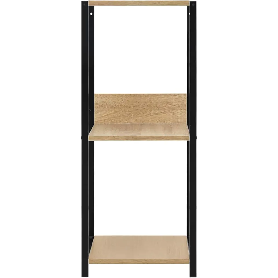 vidaXL Boekenkast 33,5x39,6x79,7 cm bewerkt hout zwart en eikenkleurig, foto 2