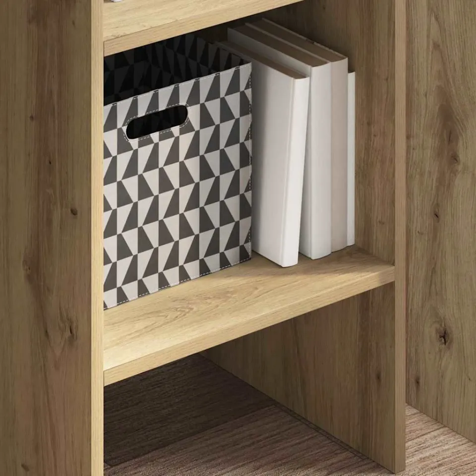 vidaXL Boekenkast 5-laags 40 x 35 x 180 cm Bewerkt hout Artisan Eiken, foto 3