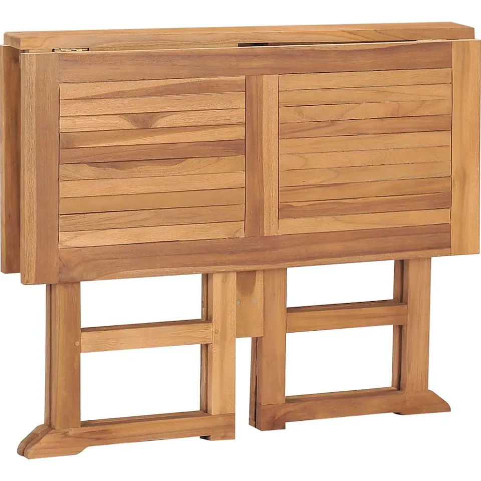 vidaXL Tuintafel inklapbaar 90x90x75 cm massief teakhout bruin, foto 4