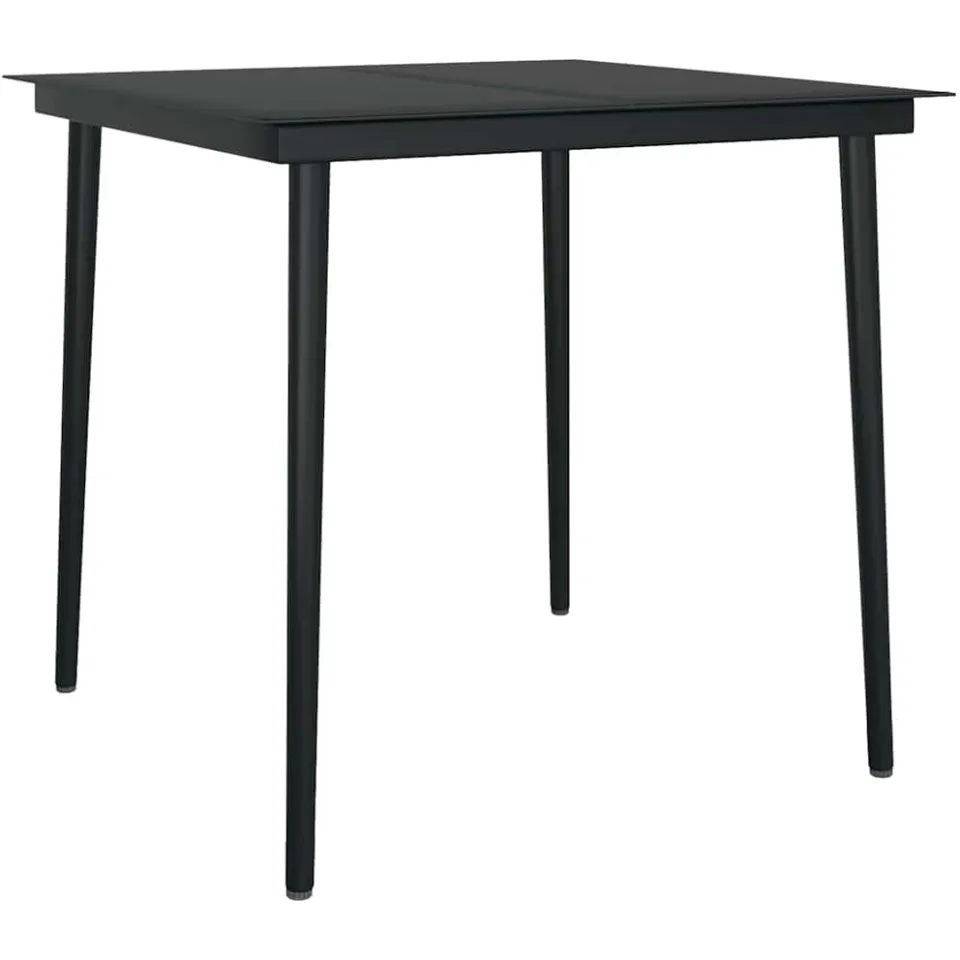 vidaXL 5-delige Tuinset met kussens poly rattan zwart, foto 4