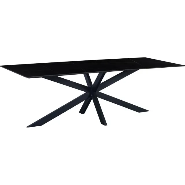 Dimehouse Eettafel Edin Sintered Stone Marmerlook Zwart 170 x 90 x 76 cm - Marmer - Modern - Rechthoek