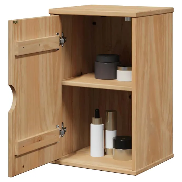 vidaXL Badkamerwandkast OTTA 35x30x55 cm massief grenenhout Bruin