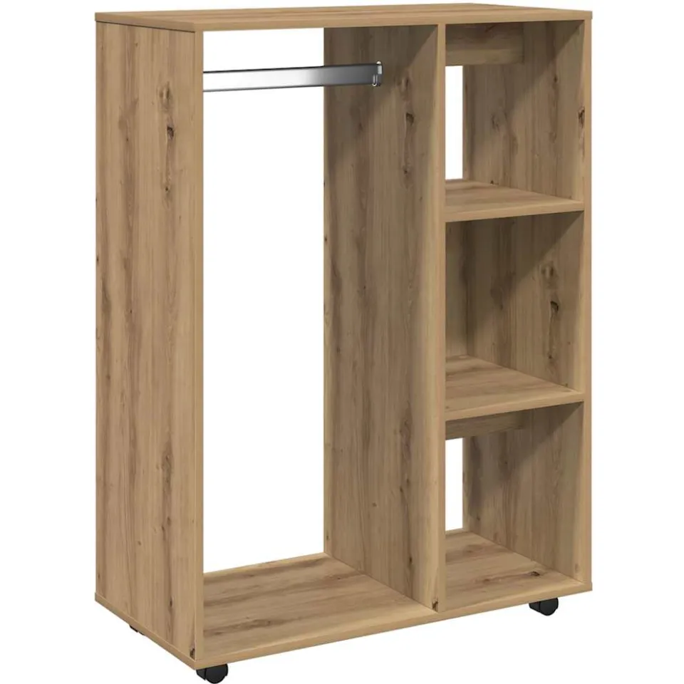 vidaXL Kledingkast 80x40x110 cm bewerkt hout artisanaal eikenkleur Bruin