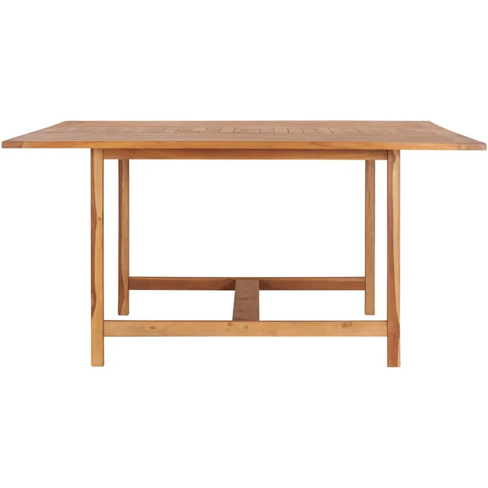 vidaXL Tuintafel 150x150x76 cm massief teakhout Bruin