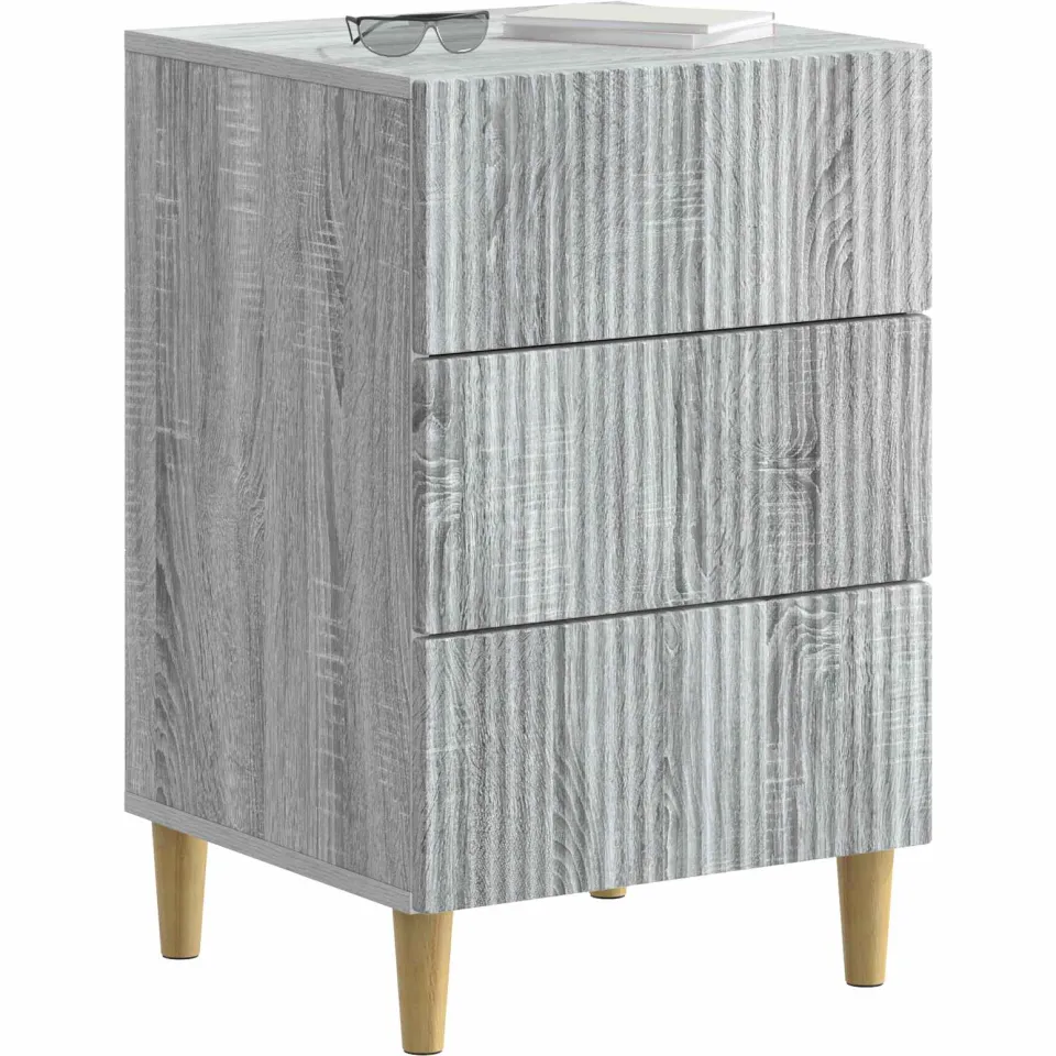 vidaXL Nachtkastje Grijs sonoma 43 x 41 x 66,5 cm Bewerkt hout