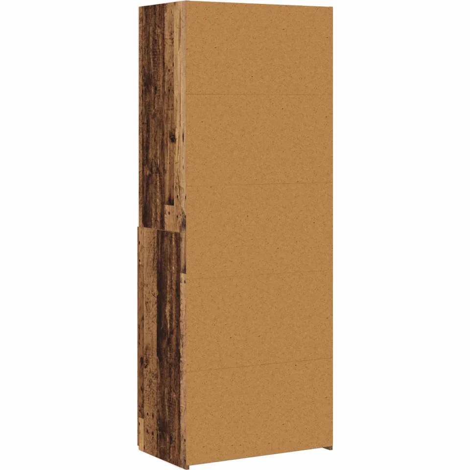 vidaXL Hoge kast Oud hout 70 x 42,5 x 185 cm Bewerkt hout bruin, foto 4