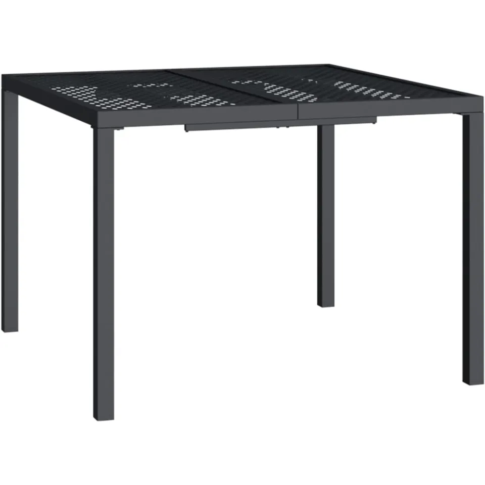 vidaXL Tuintafel 100x100x72 cm staal antracietkleurig, foto 3