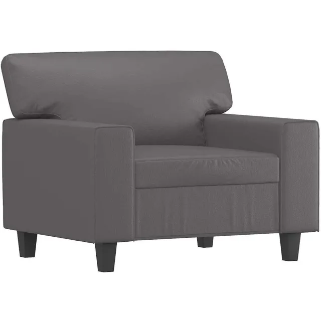 vidaXL Fauteuil - 60 - cm - kunstleer - grijs