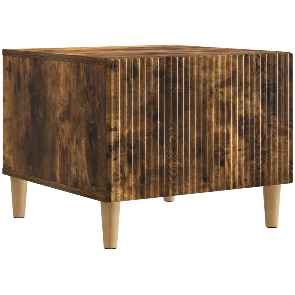 vidaXL Salontafel met lade Gerookt eiken 49 x 50 x 40 cm Bewerkt hout Bruin