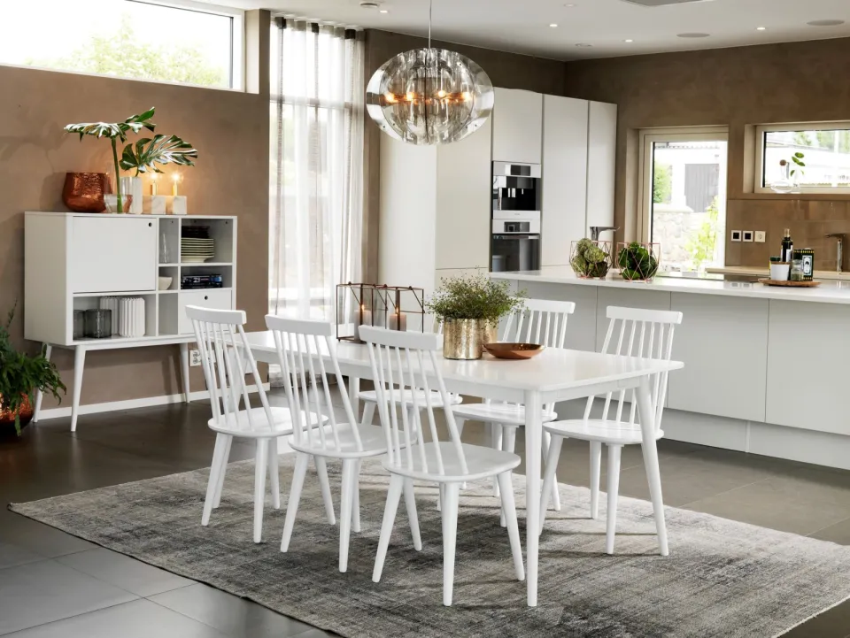 Rowico Home Lotta houten spijlenstoel wit, foto 3