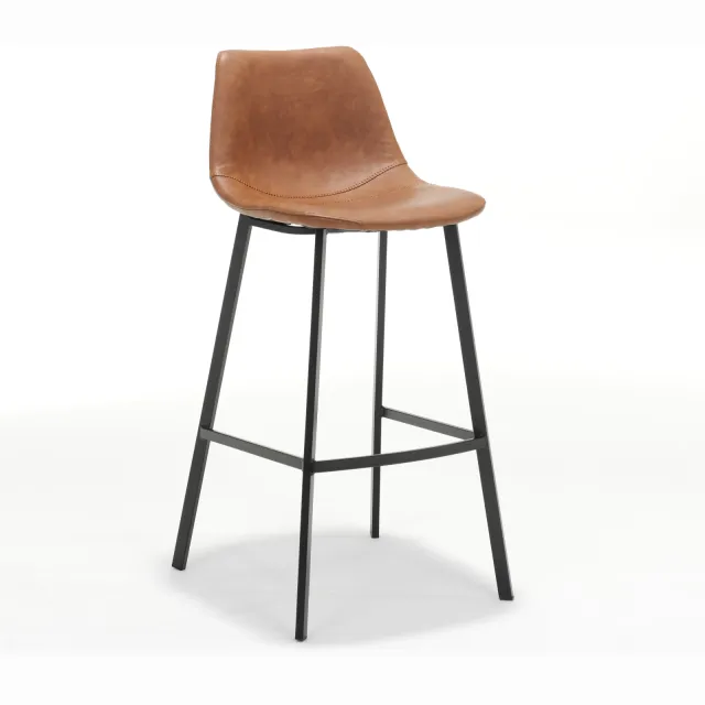 Barkruk Maud cognac Bruin