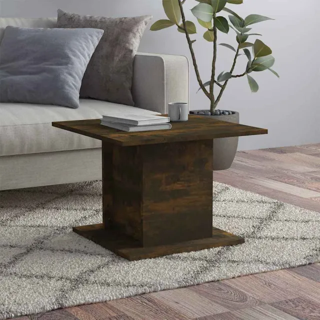 vidaXL Salontafel 55,5x55,5x40 cm bewerkt hout gerookt eikenkleurig, foto 2