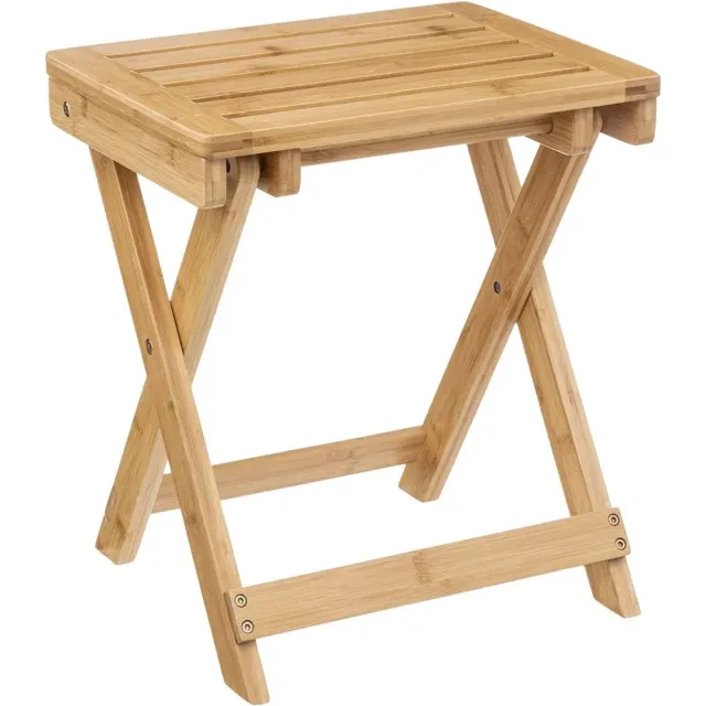 5Five® 5Five bijzettafel opvouwbaar - bamboe hout - L39 x B33 x H44 cm Beige