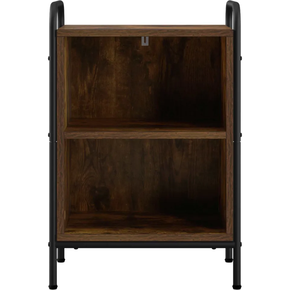 vidaXL Nachtkastje Gerookt eiken 40 x 30 x 60 cm Bewerkt hout Bruin