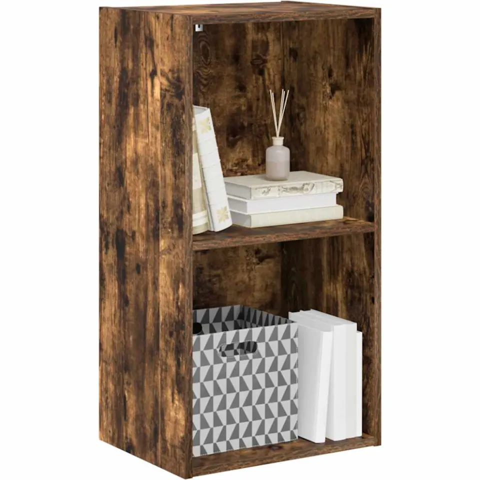 vidaXL Boekenkast 40x30x77 cm bewerkt hout gerookt eikenkleurig Bruin