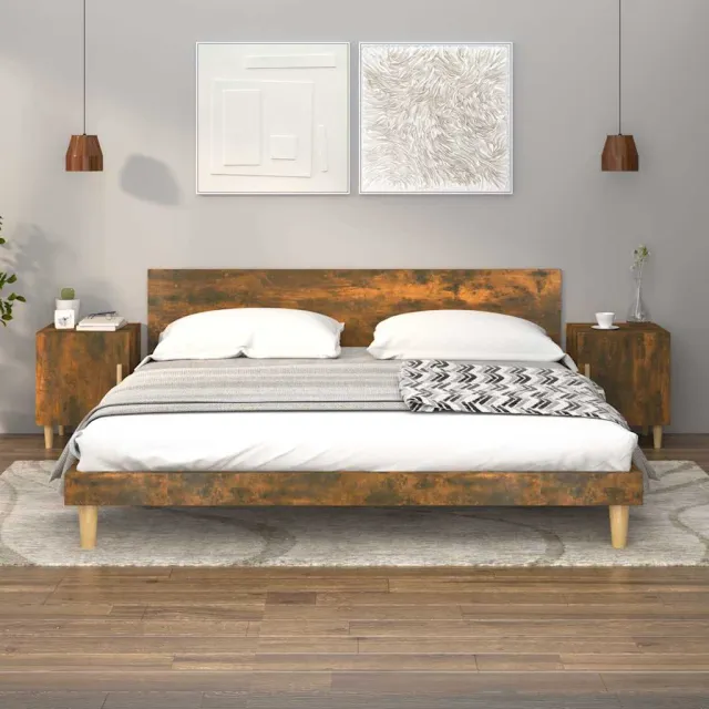 vidaXL Nachtkastjes 2 st bewerkt hout gerookt eikenkleurig, foto 2