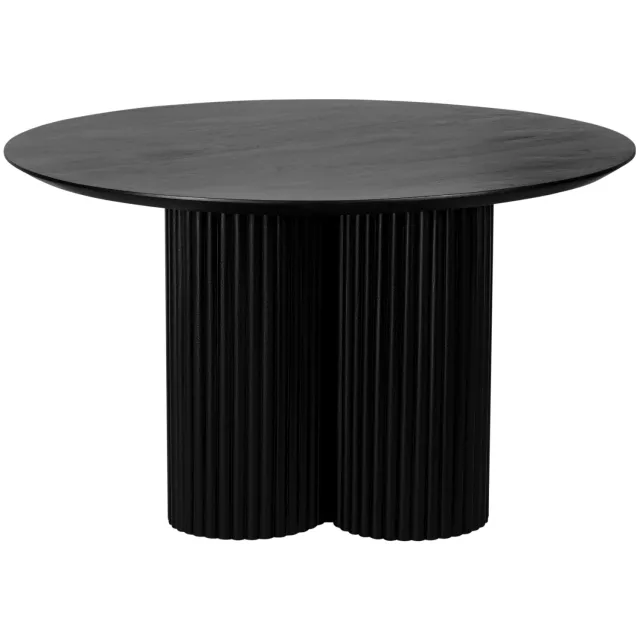 Lewis & Loft Eettafel Lane - Rond ⌀130 - FSC-gecertificeerd mangohout - Zwart