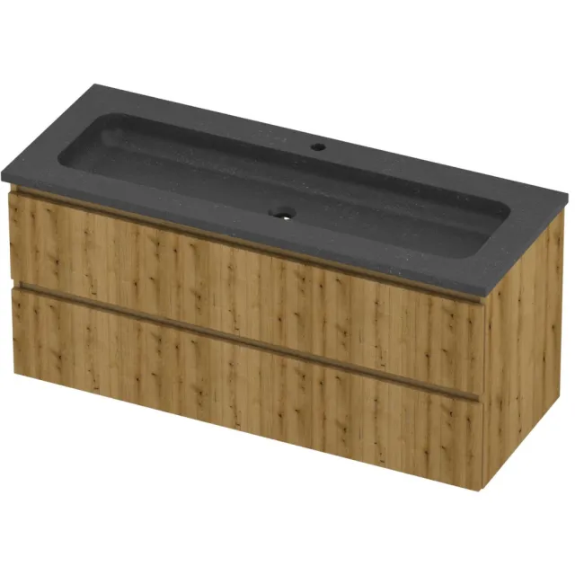 Proline Rollo Badmeubelset Hardsteen Elegant Centraal 120x46x54 cm Blue Stone Urban Oak Eiken