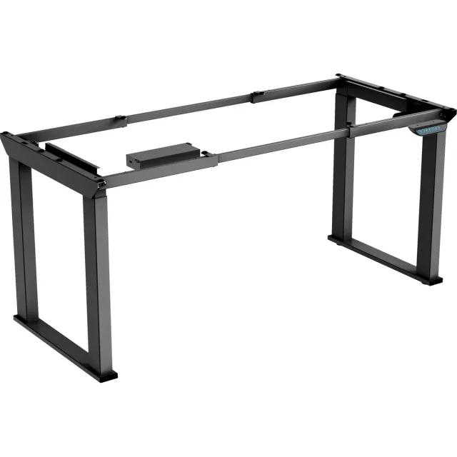 Worktrainer OLeg Zit Sta Bureau - Hoogte 73 - 123 cm - Breedte 99 - 157 cm - Elektrisch frame - In Hoogte verstelbaar bureau onderstel -Zwart - Met geheugenfunctie