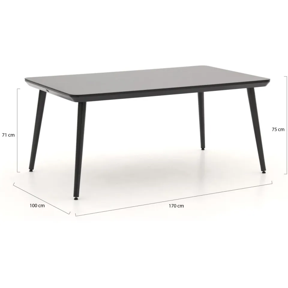 Hartman tuinmeubelen Hartman Sophie Studio dining tuintafel 170x100cm grijs, foto 2