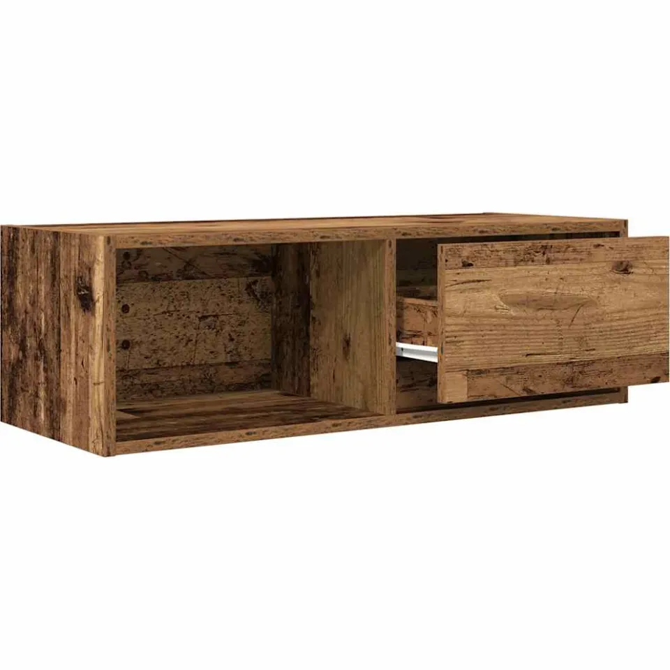 vidaXL Tv-meubels 2 st 80x31x25,5 cm bewerkt hout oud houtkleurig bruin, foto 4