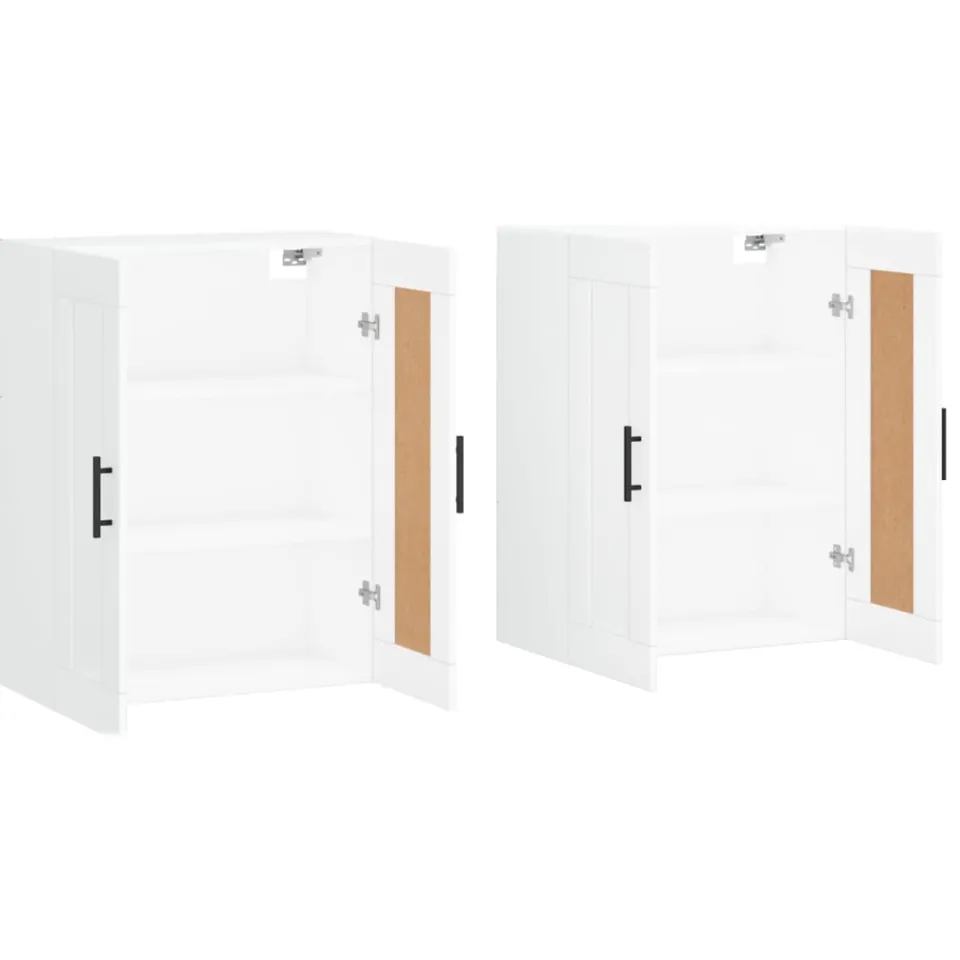 vidaXL Hangkasten 2 st bewerkt hout wit