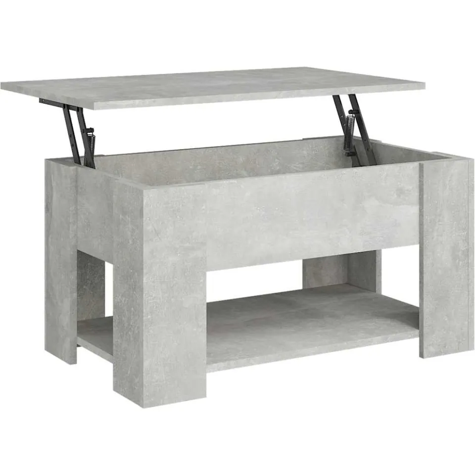vidaXL Salontafel 79x49x41 cm bewerkt hout betongrijs