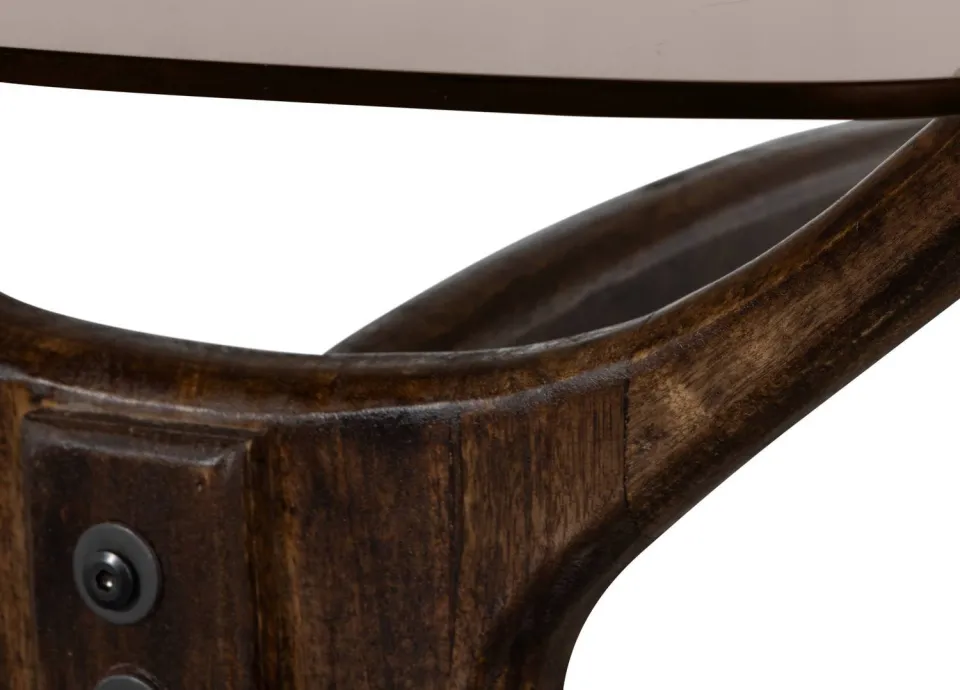 WOOOD Flash Salontafel - Glas/Hout - Walnoot - 42x110x60, foto 5