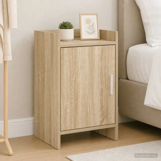 vidaXL Nachtkastjes Sonoma Eiken 40 x 30 x 60 cm Bewerkt hout, foto 2