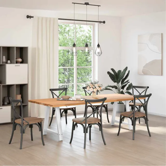 vidaXL Eettafelpoten 2 st A-vormig 80x(72-73) cm staal wit