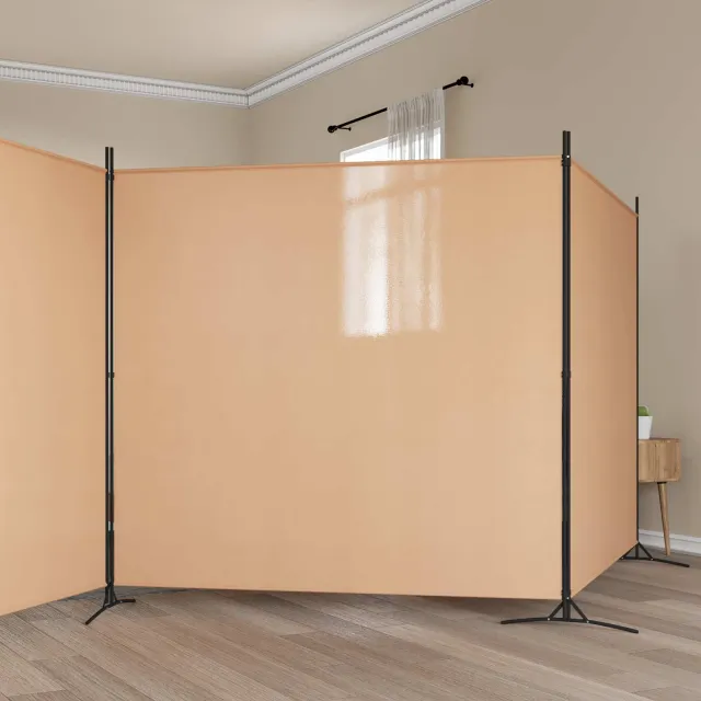 vidaXL 4-panelen roomdivider Beige 525 x 180 cm Stof, foto 2