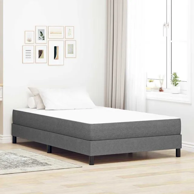 vidaXL Bedmatras met matras Lichtgrijs 120 x 190 cm Stof