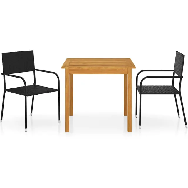 vidaXL 3-delige Tuinset zwart, foto 2