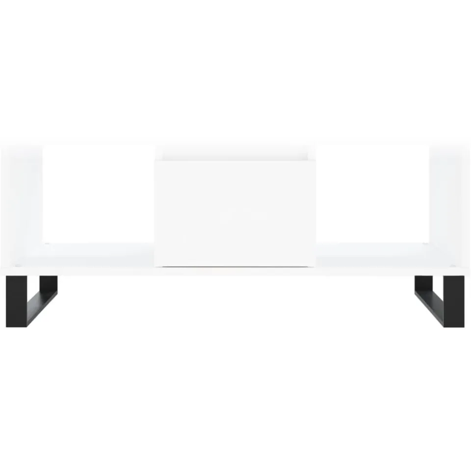 vidaXL Salontafel 90x50x36,5 cm bewerkt hout wit, foto 3
