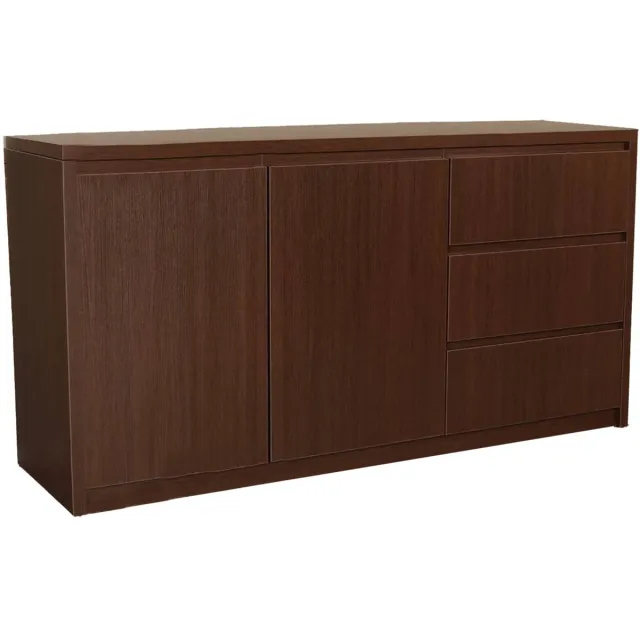 Lizzely Garden & Living Dressoir melamine walnoot 160cm Cassie kunstof kast