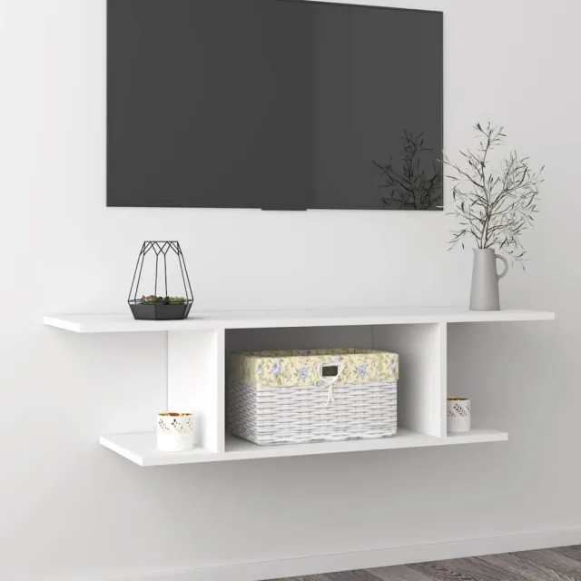 vidaXL Tv-wandmeubel 103x30x26,5 cm wit, foto 2
