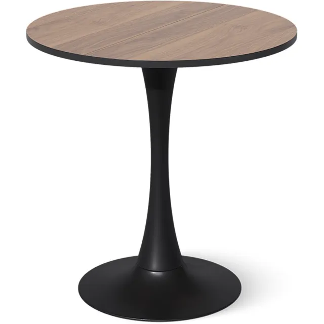 Vicco Eettafel Carl, Walnoot/Zwart, 70 x 70 cm