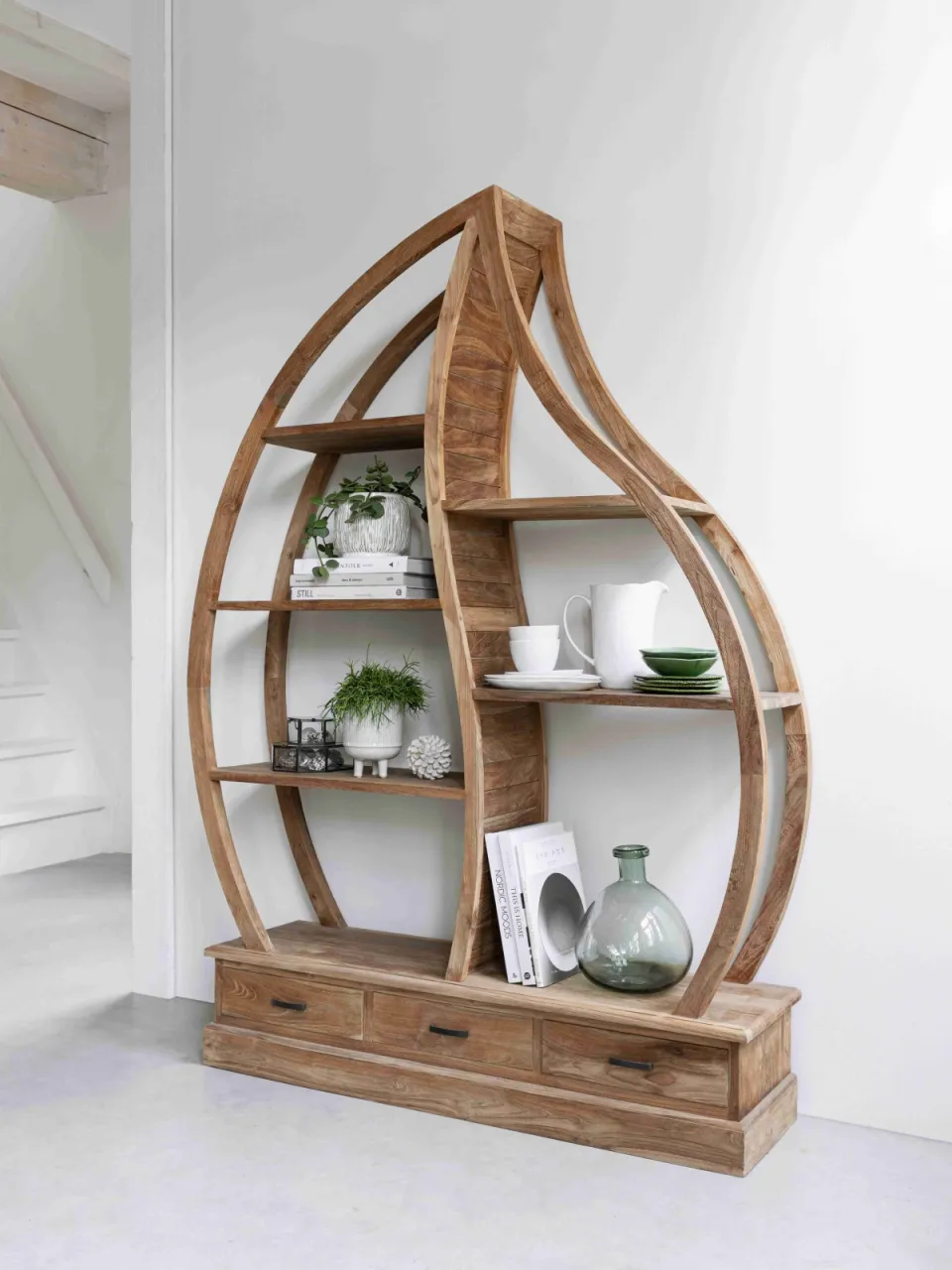 MUST Living Drop boekenkast teakhout, foto 4