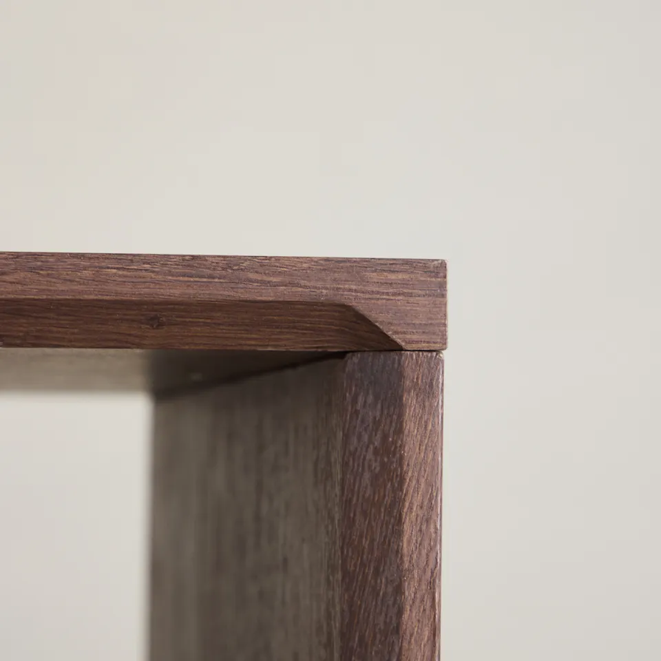 Nest living Rae houten salontafel donkerbruin - 100 x 38 cm bruin, foto 4