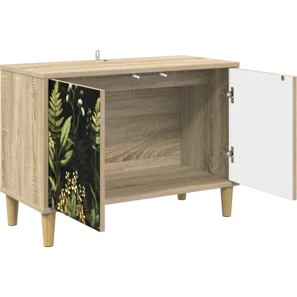 vidaXL Tv-meubel RHENEN 69 x 33 x 50 cm Sonoma Bewerkt hout Bruin