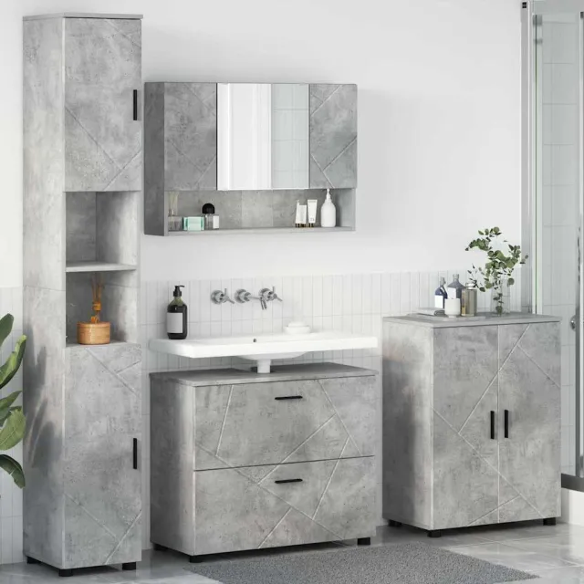 vidaXL Badkamermeubelset 4 st Beton Grijs 35 x 30 x 192 cm, foto 2