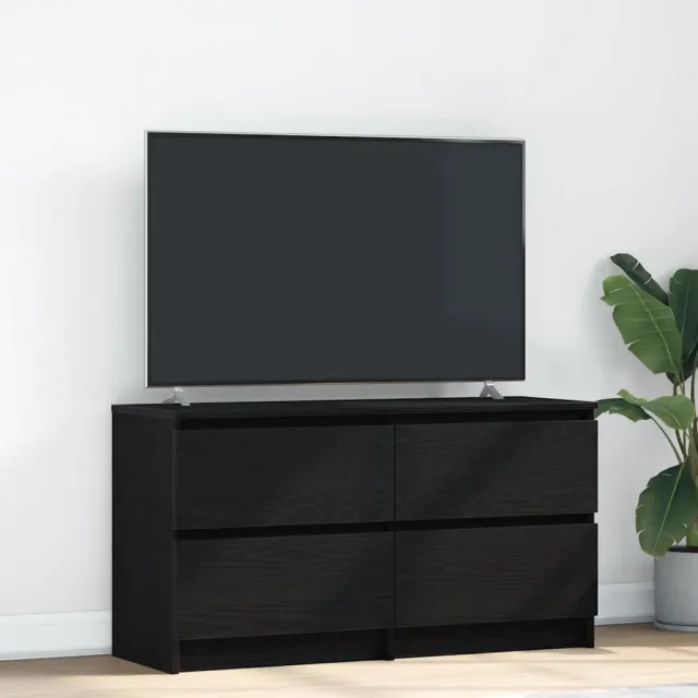 vidaXL Tv-meubel 100x35x54 cm bewerkt hout zwart